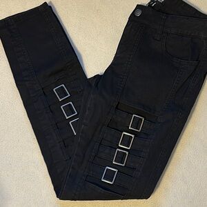 ROYAL BONES by DAANG Buckle Skinny Jeans Goth Emo size 7